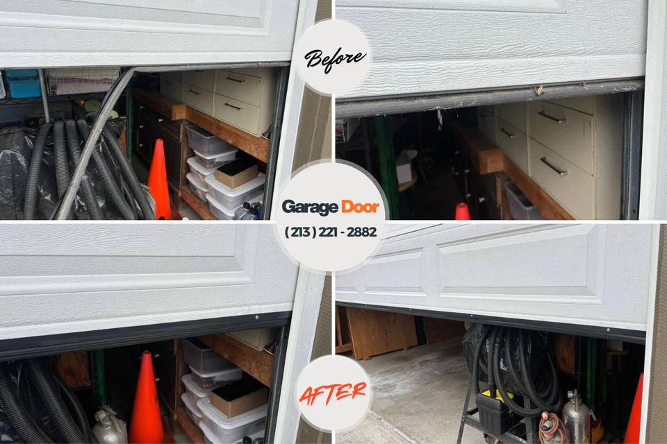 Before and after: garage door repair Jersey Shore, PA